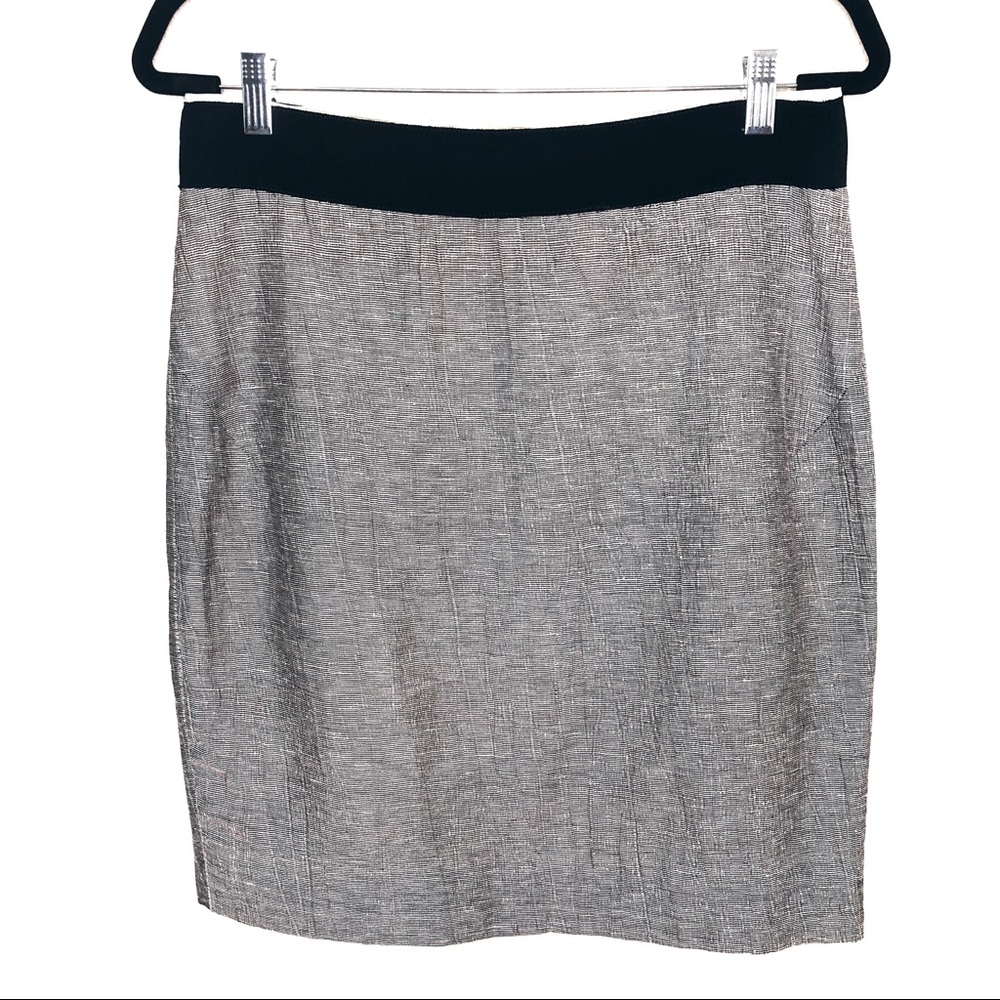 J. Crew Ripple Stripe Linen Blend Grey Skirt Sz 8